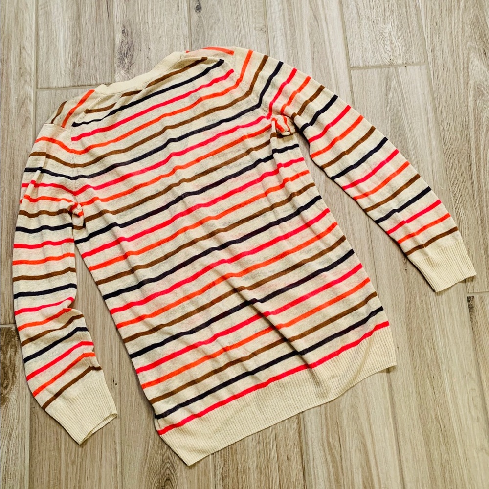 Fossil Multi Stripe Lightweight Cardigan Medium - image 4